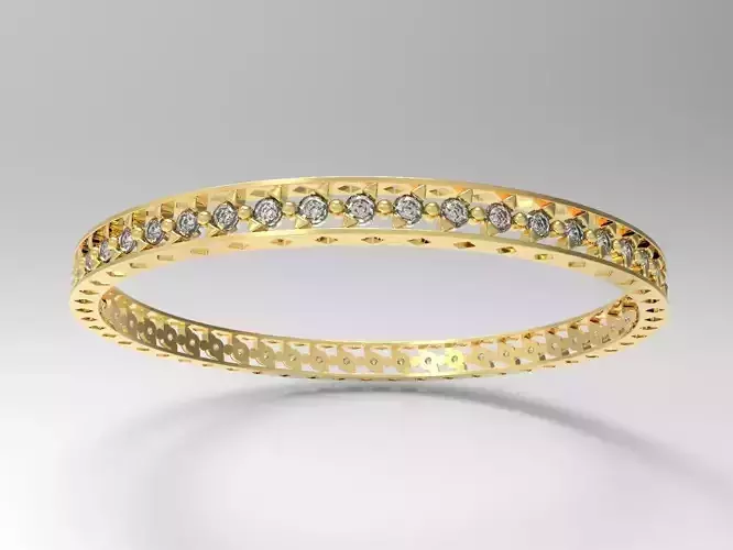 Diamond Bangle 3dm stl obj detail 3D print model B0001