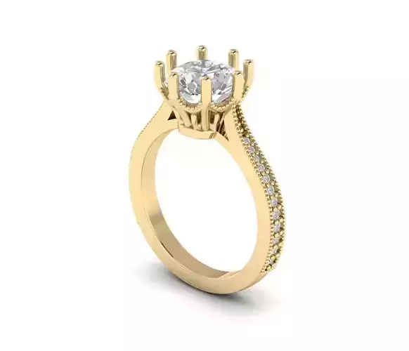 3ct  RBC 8 prings Engagement Ring
