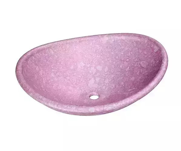 Fabulous Oval Wash Basin Low-poly 3D model