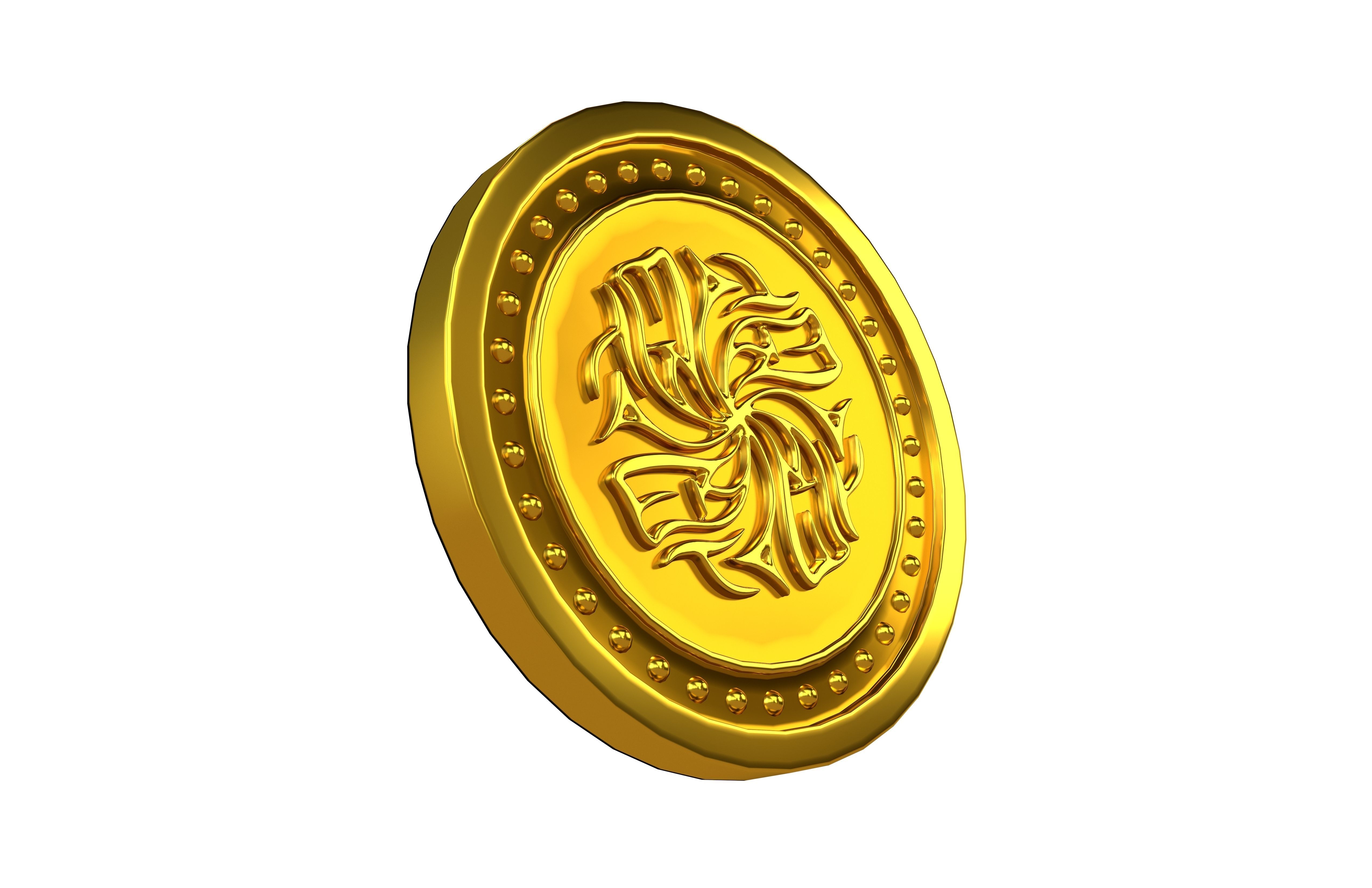 Ekta Coin v3 001 Low-poly 3D model_3