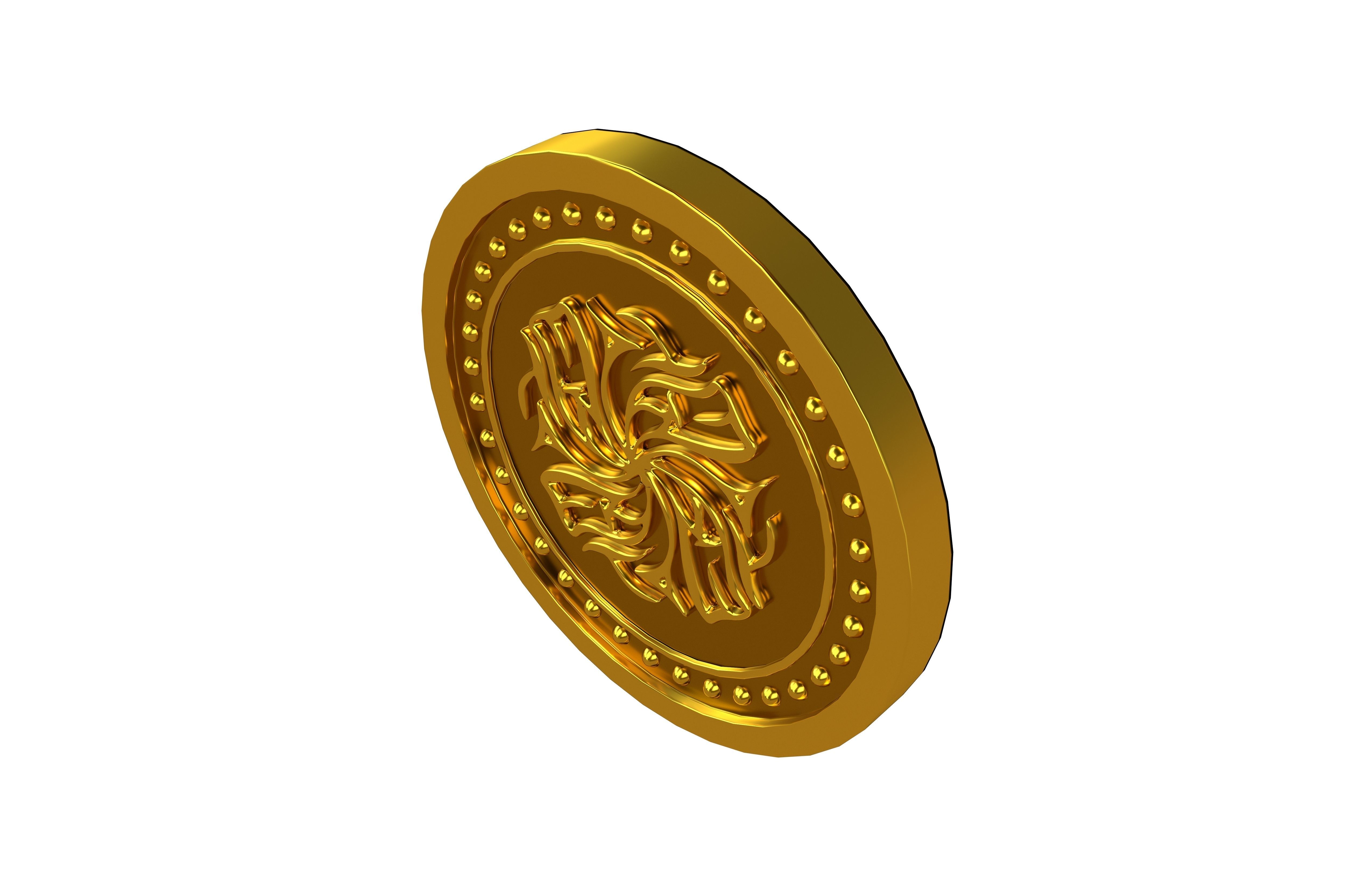 Ekta Coin v3 001 Low-poly 3D model_2