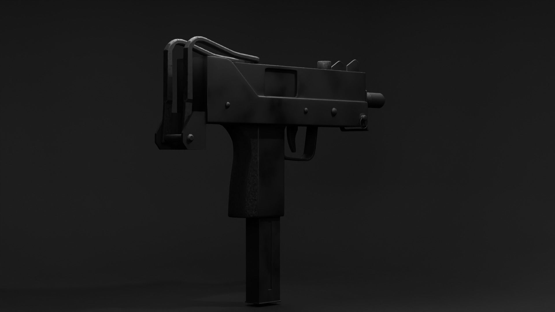 Mac 10 Low-poly 3D model_6