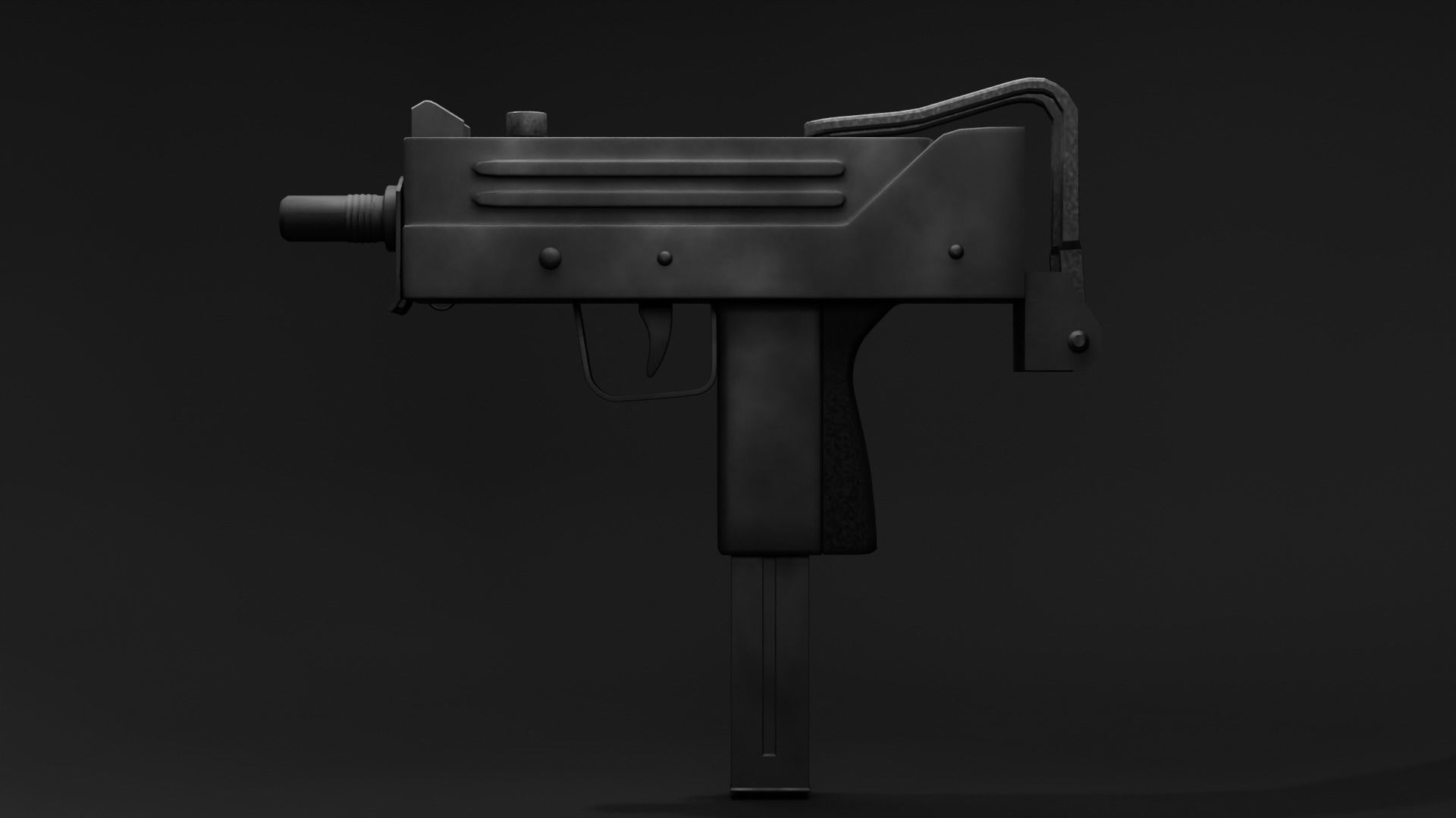Mac 10 Low-poly 3D model_2