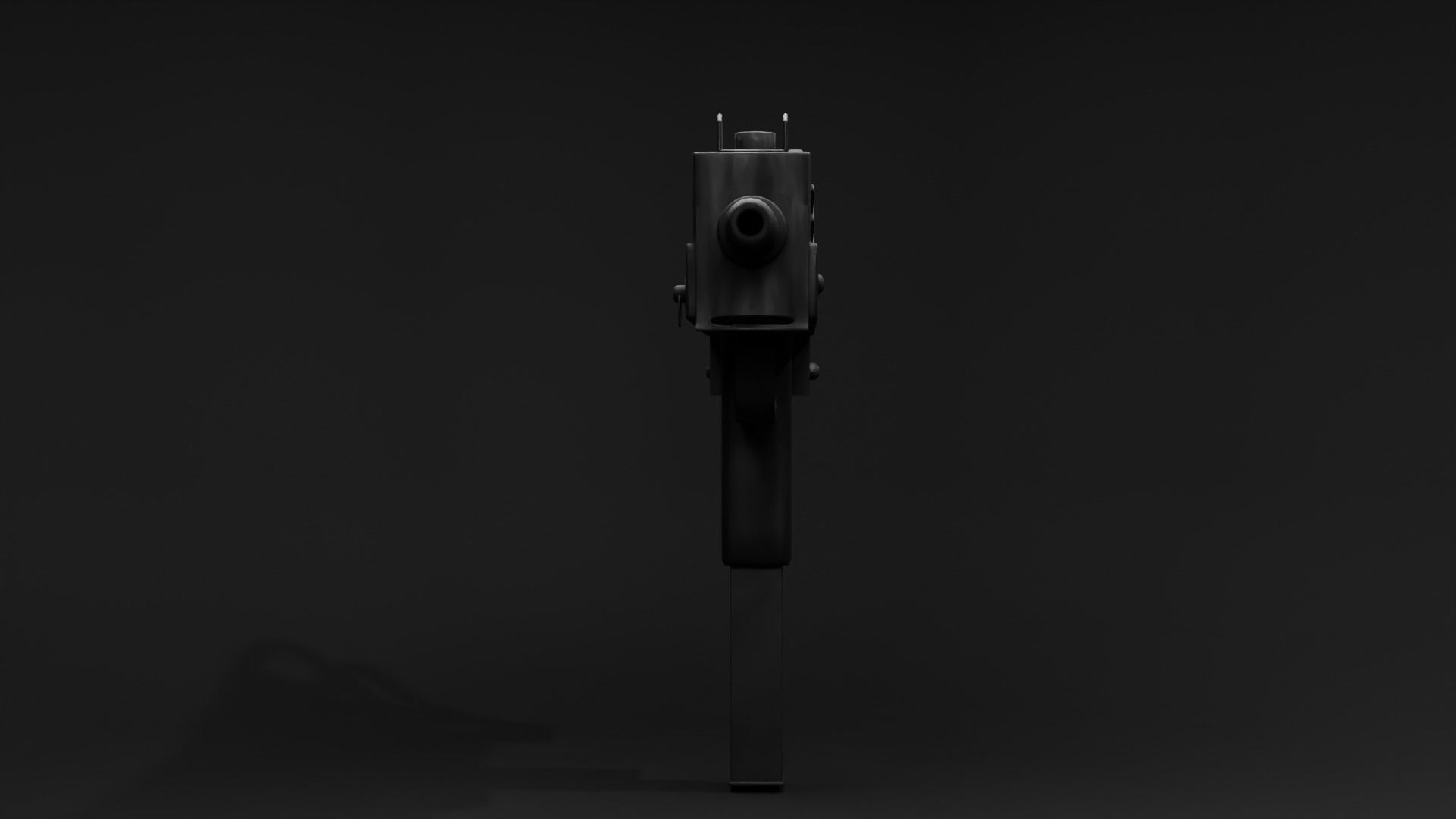 Mac 10 Low-poly 3D model_4