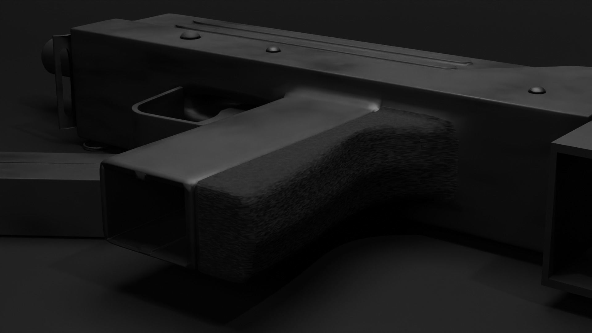 Mac 10 Low-poly 3D model_1