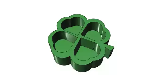 tray four-leaf clover for crackers and nuts easy printable