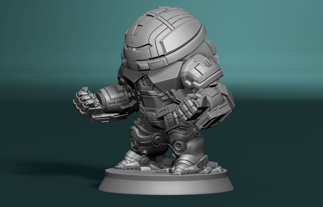 Chibi hulkbuster 3D print model_3