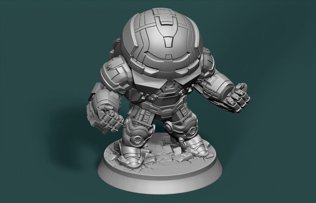 Chibi hulkbuster 3D print model_7