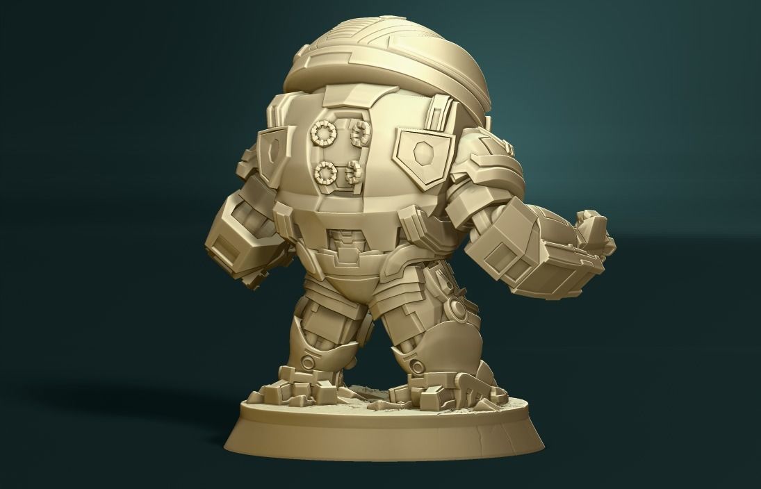 Chibi hulkbuster 3D print model_5