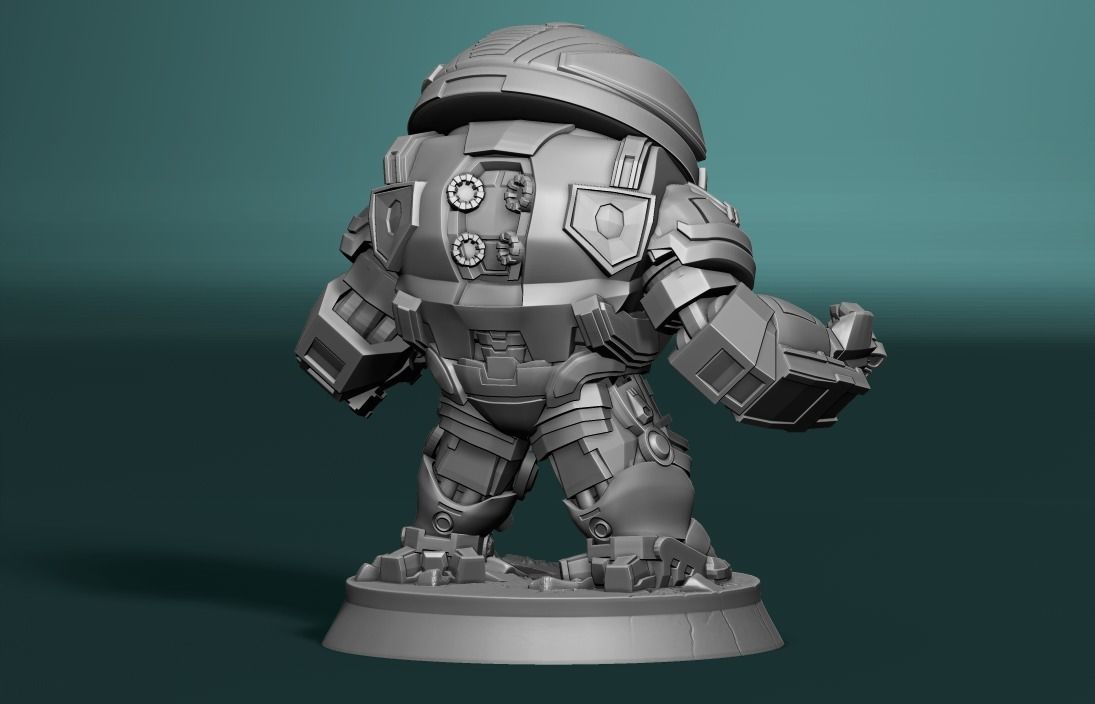 Chibi hulkbuster 3D print model_4