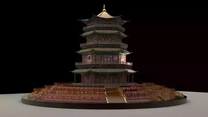 Chinese ancient  tower 