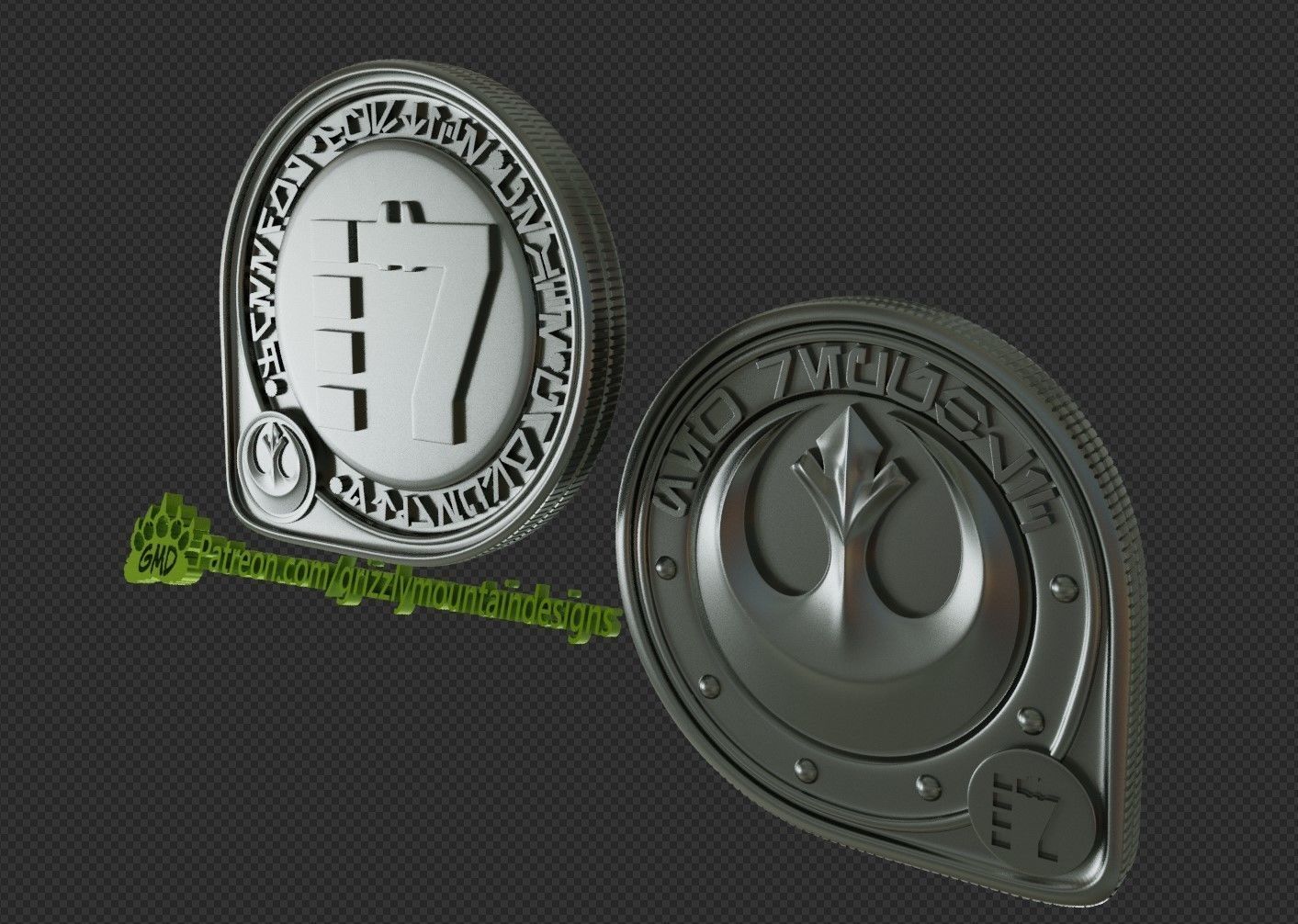 Book Of Boba Fett Credits or Credit Coins from star wars 3D print model_3