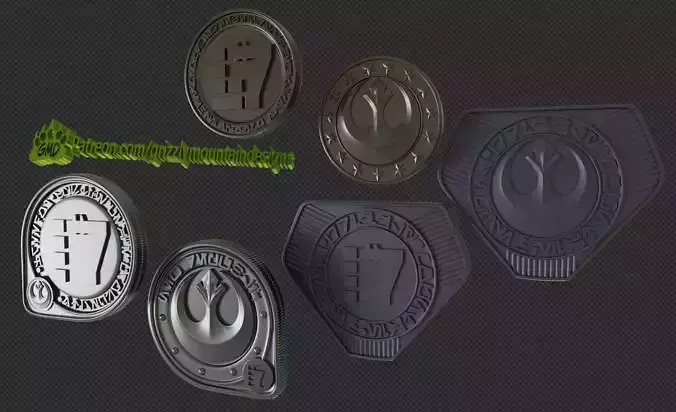 Book Of Boba Fett Credits or Credit Coins from star wars 3D print model