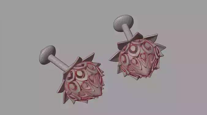 Earrings 8 two metal screws