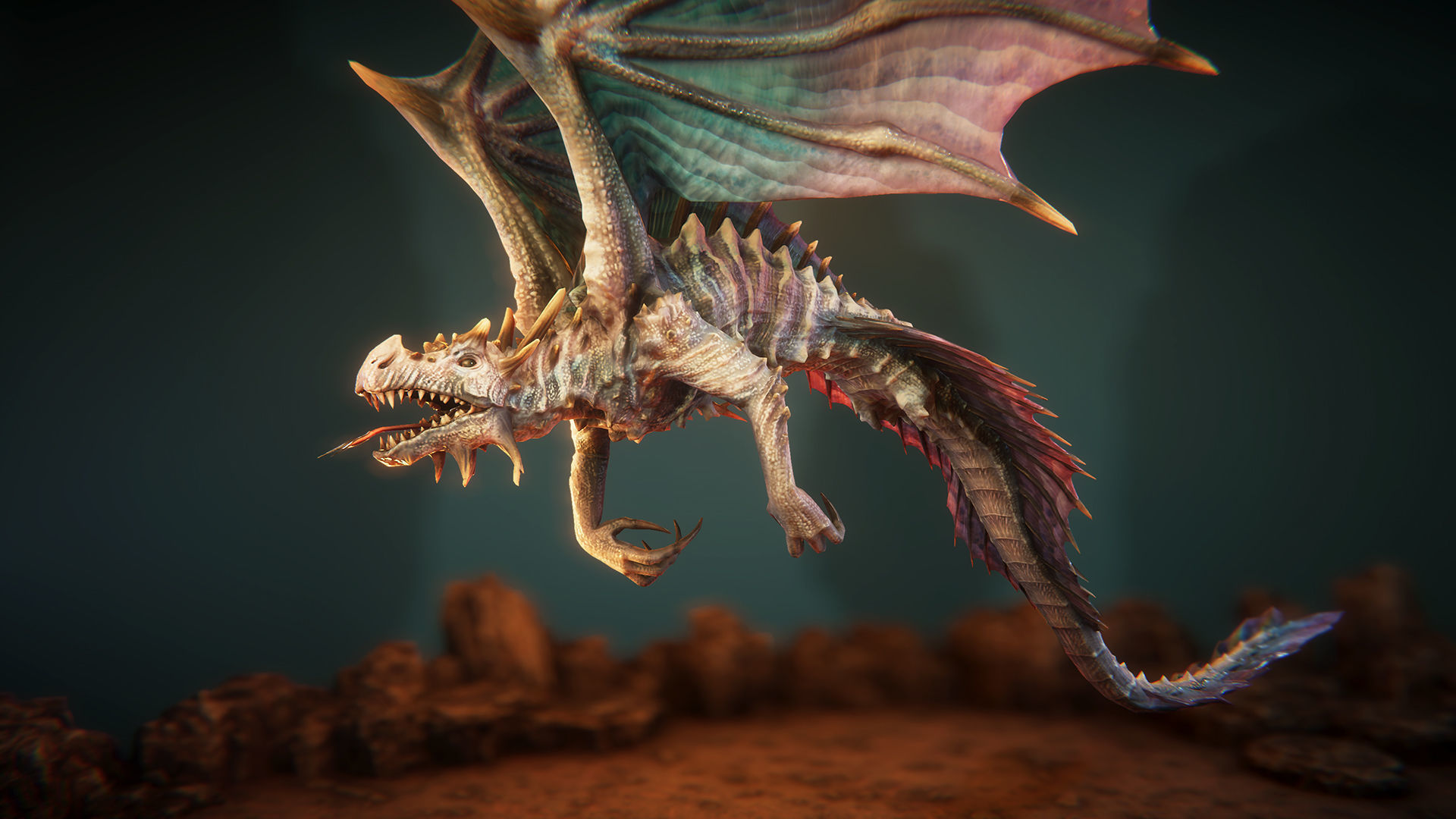 Wyrms game ready Low-poly 3D model_4