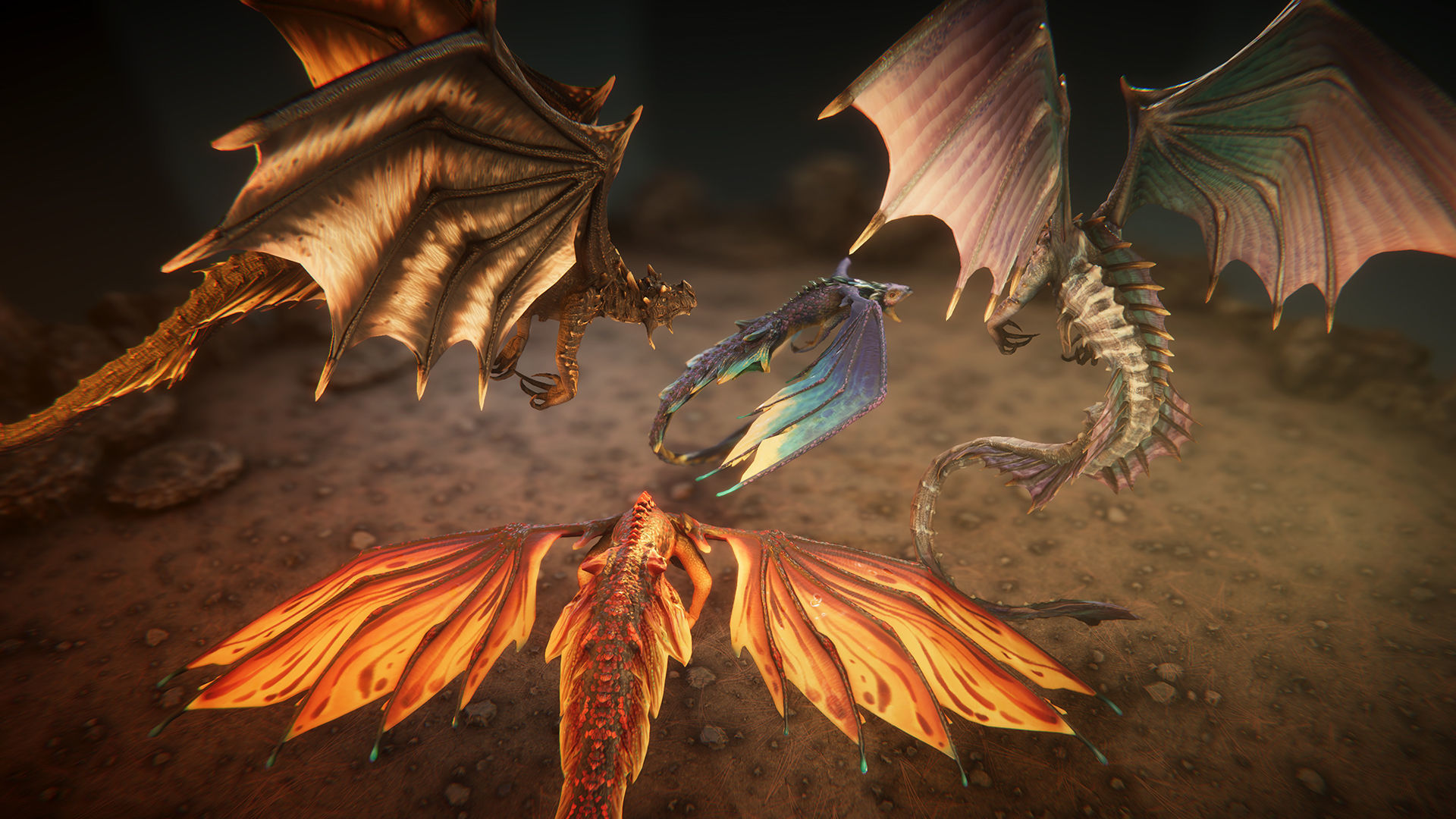Wyrms game ready Low-poly 3D model_3
