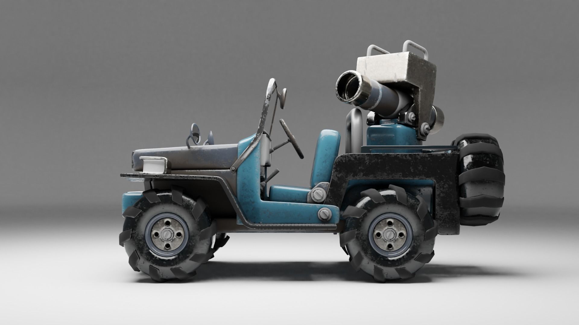 Old Jeep  3D model_4