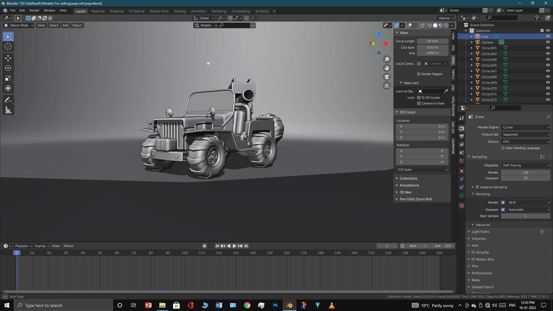 Old Jeep  3D model_16