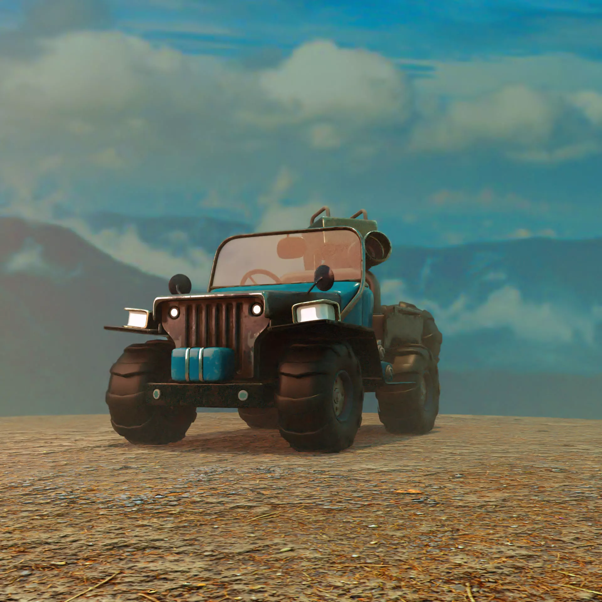 Old Jeep  3D model_0