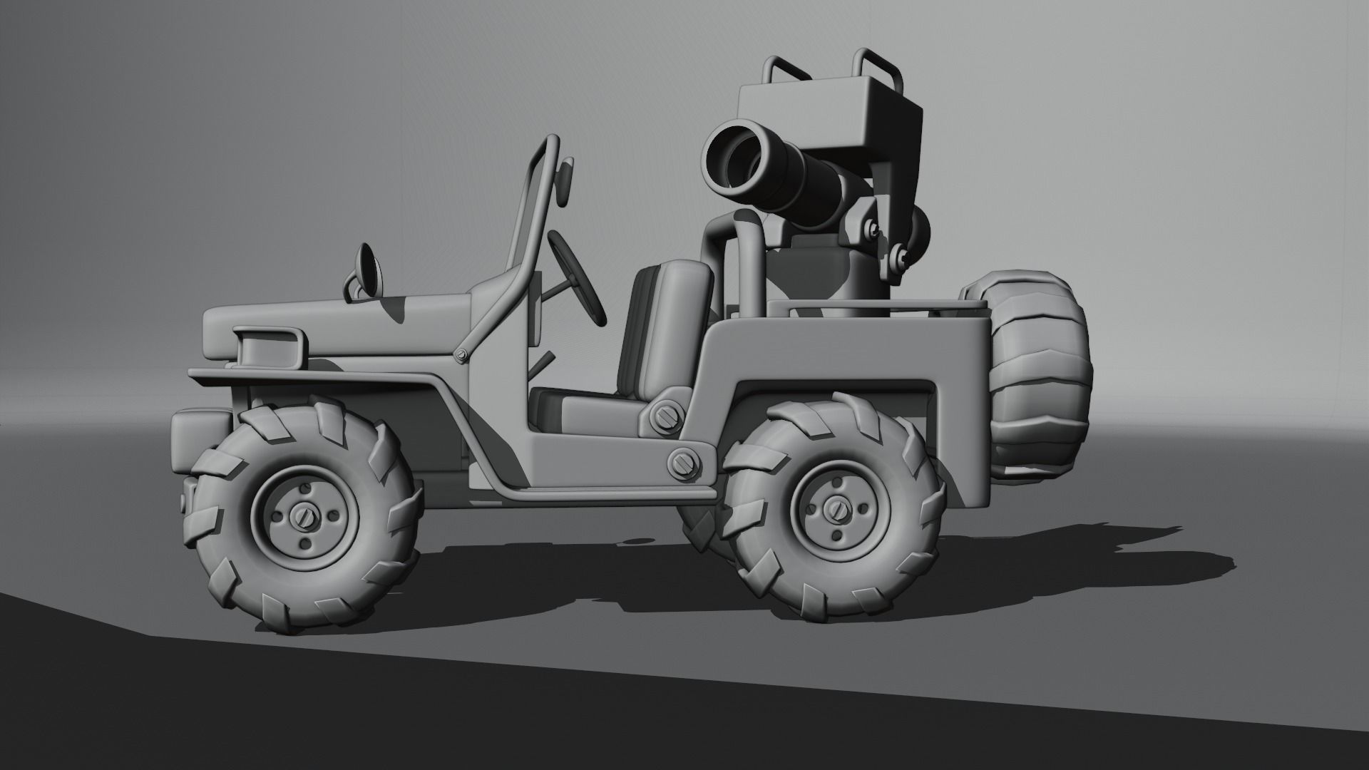 Old Jeep  3D model_9