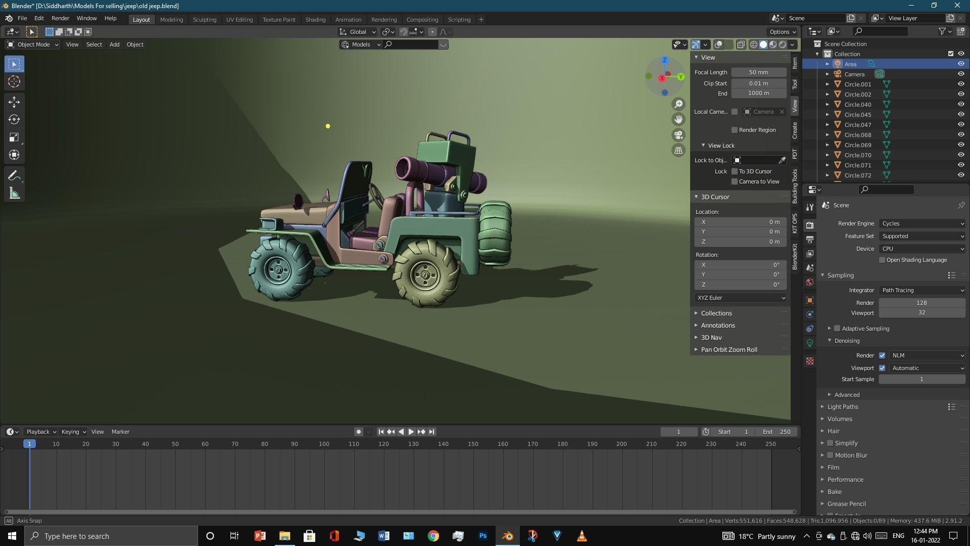 Old Jeep  3D model_35
