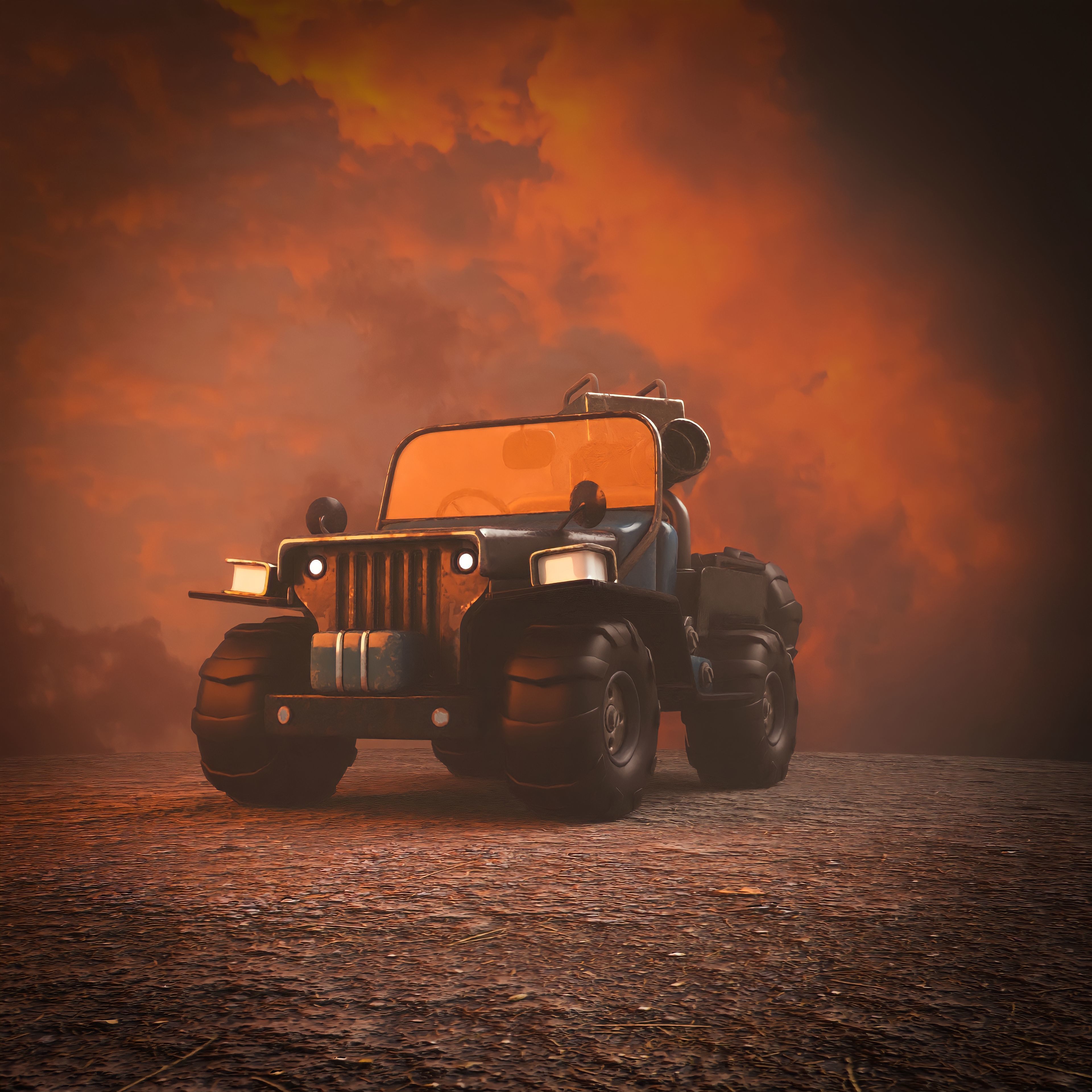 Old Jeep  3D model_3
