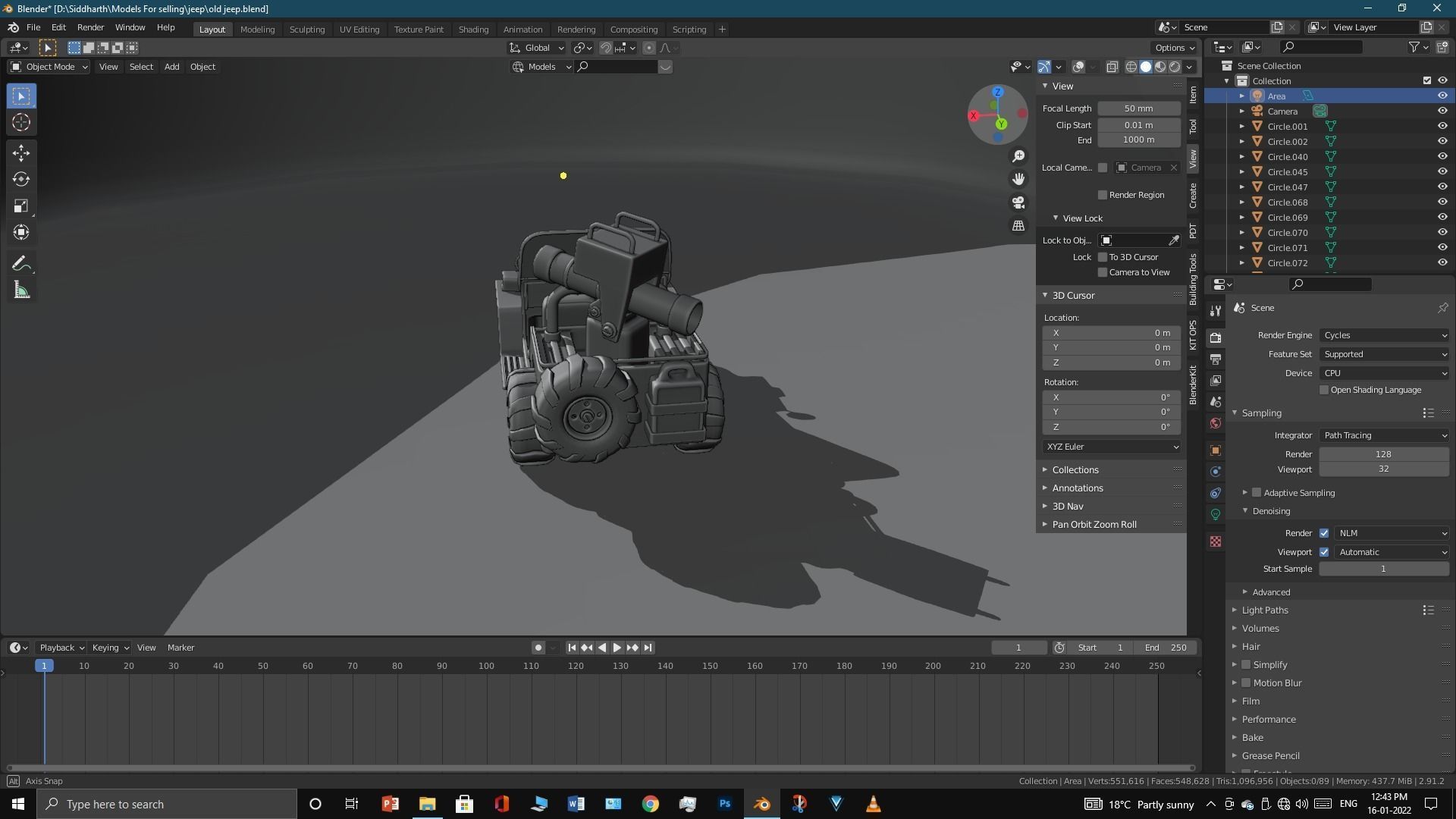 Old Jeep  3D model_59