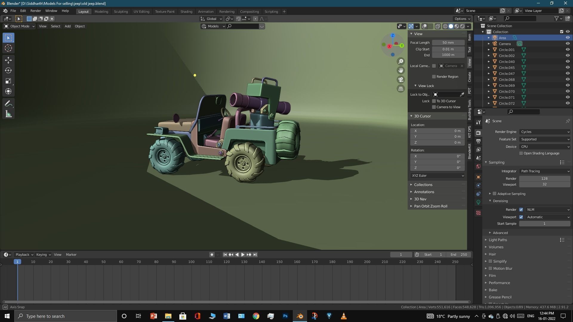 Old Jeep  3D model_36