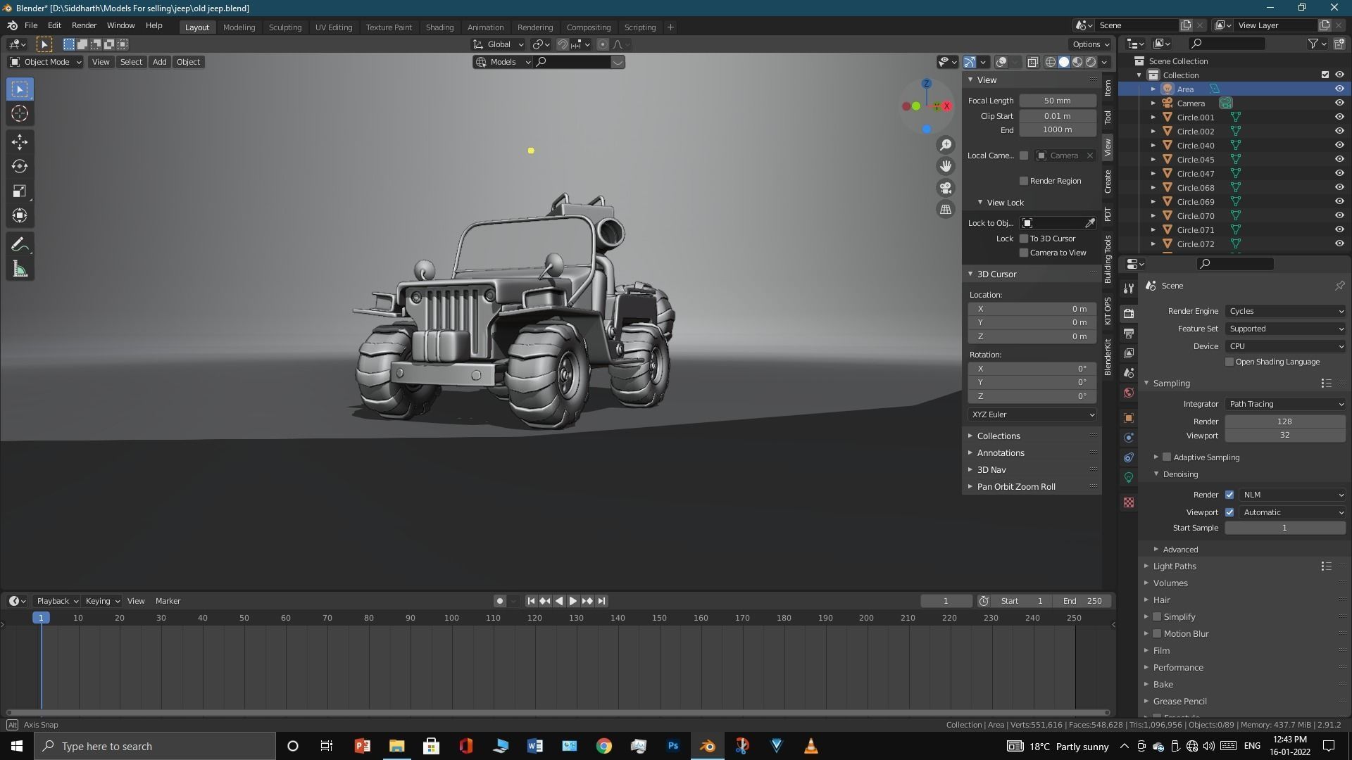 Old Jeep  3D model_12