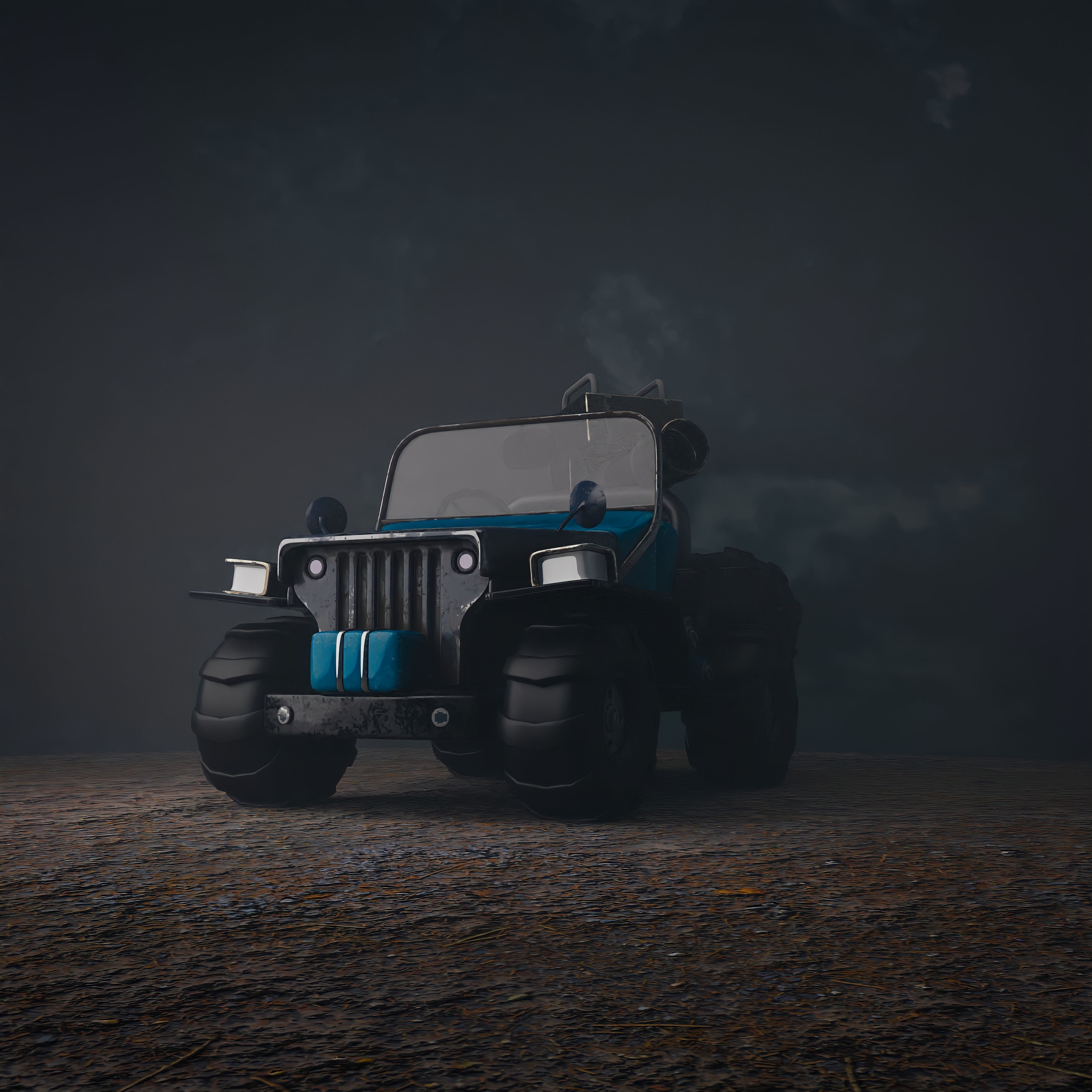 Old Jeep  3D model_2