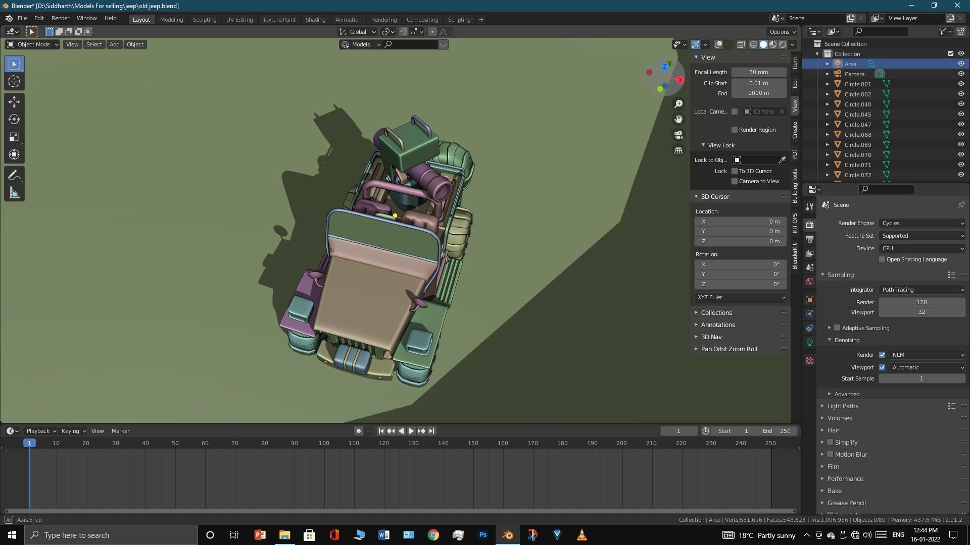 Old Jeep  3D model_40