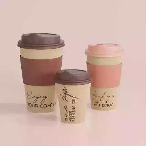 Carton Coffee Cups - 3D Models