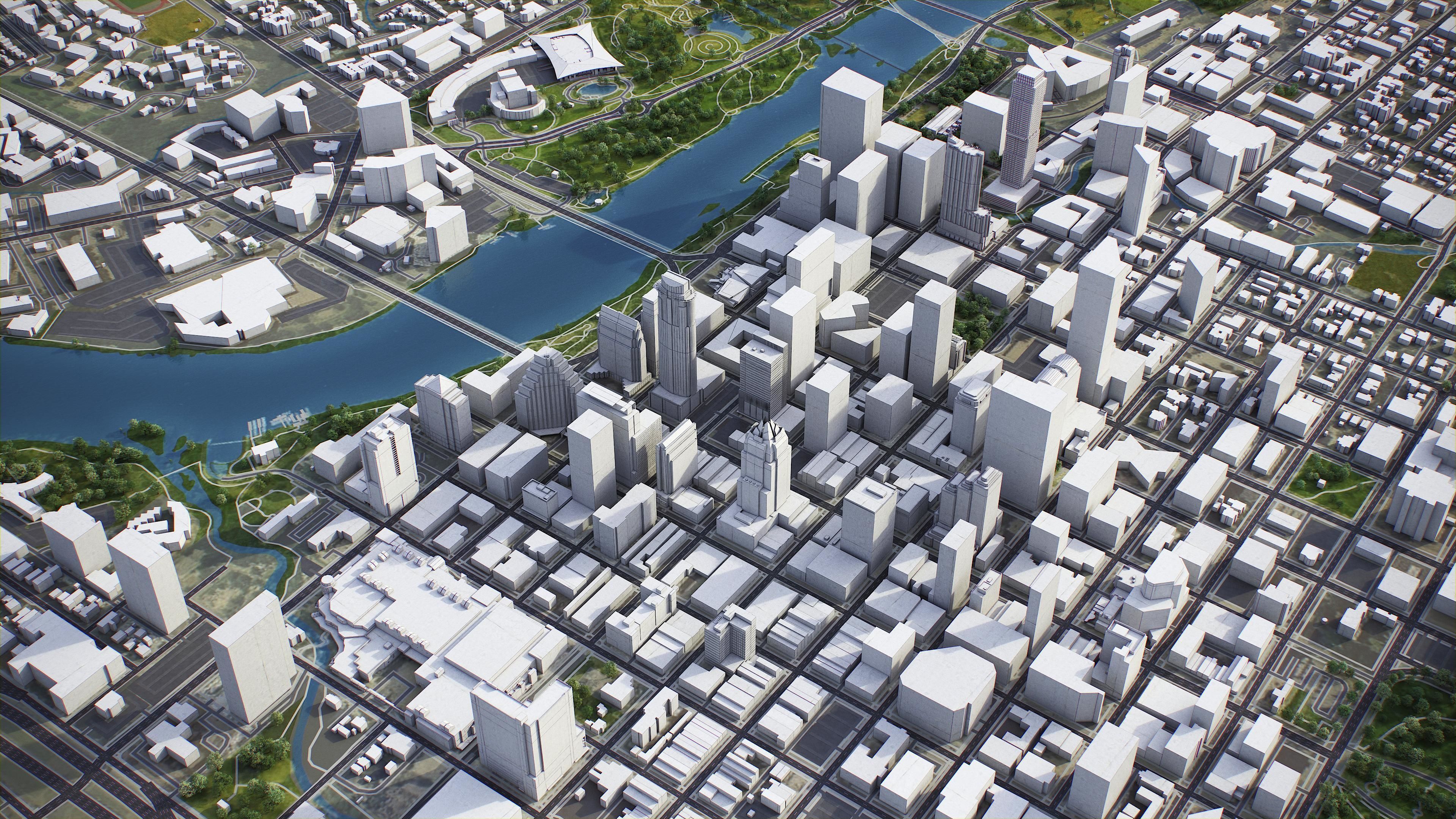 Austin Low-poly 3D model_10