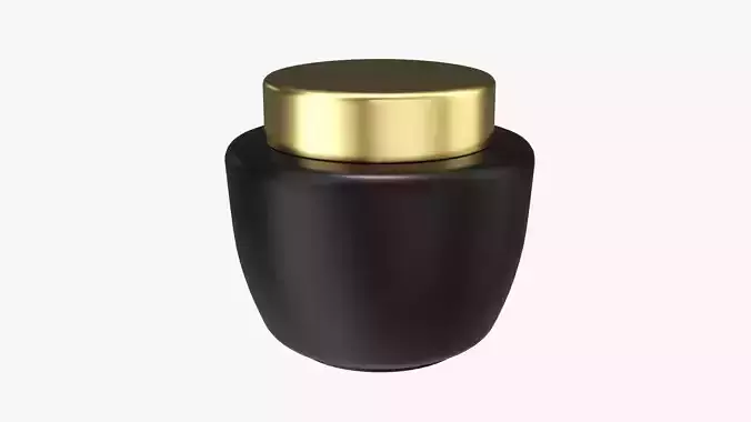 Cosmetics jar mockup 01 3D model