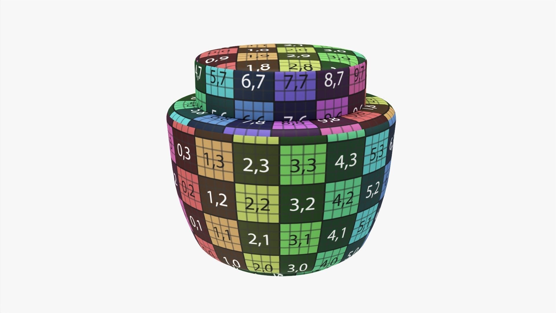 Cosmetics jar mockup 01 3D model_5