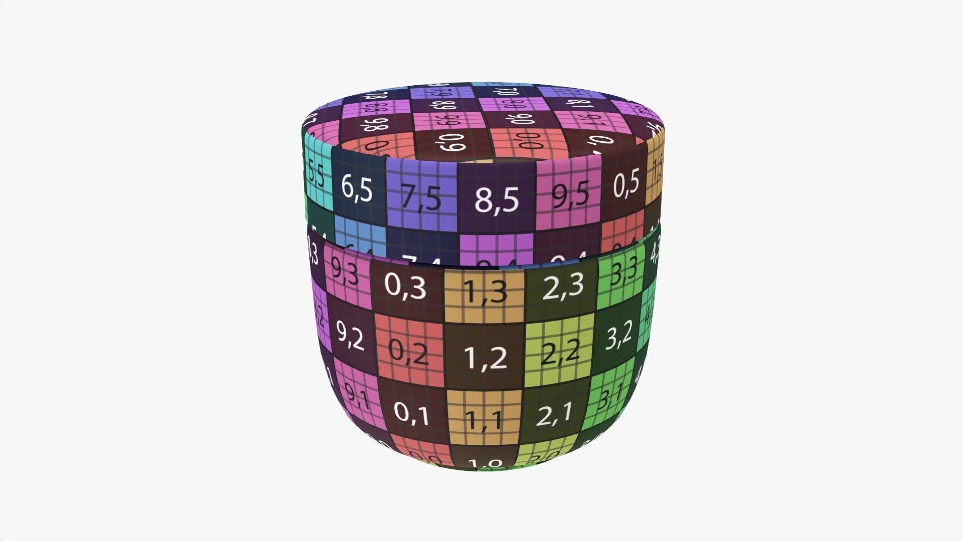 Cosmetics jar mockup 02 3D model_6