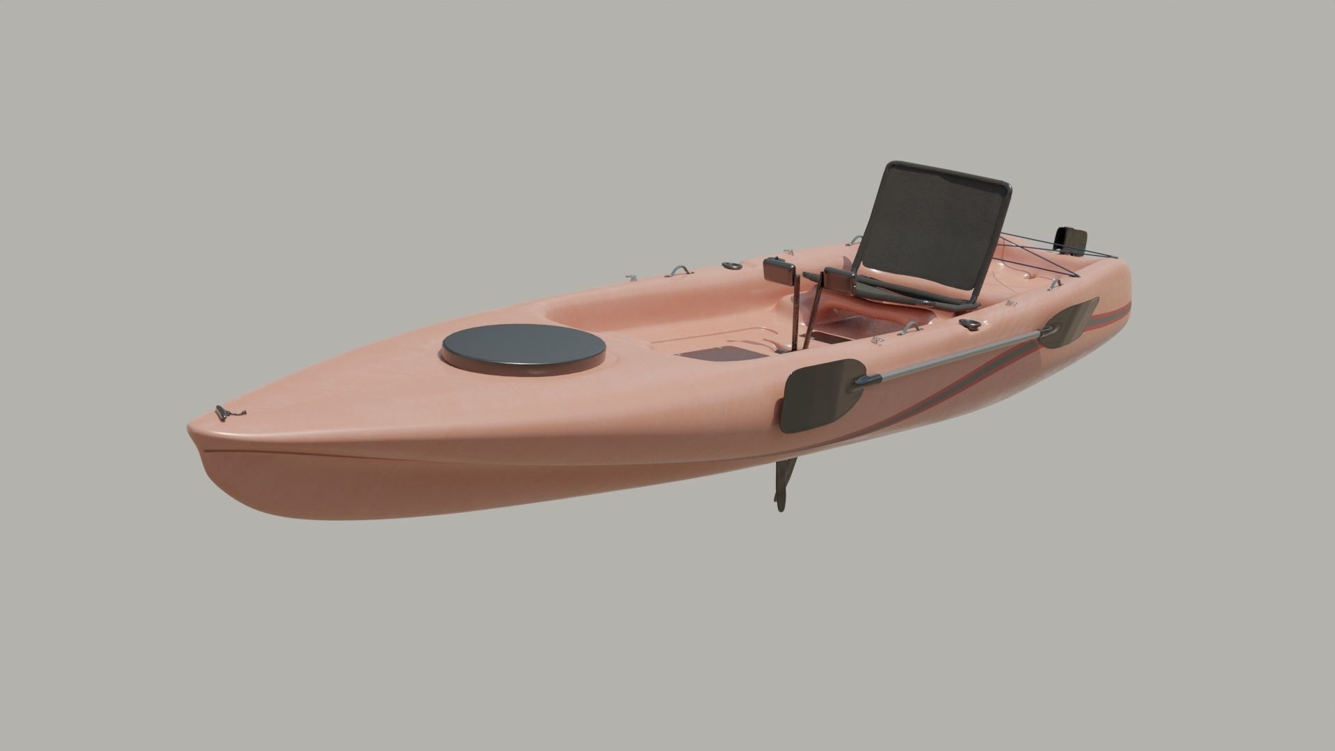 Kayak 3D model Low-poly 3D model_2