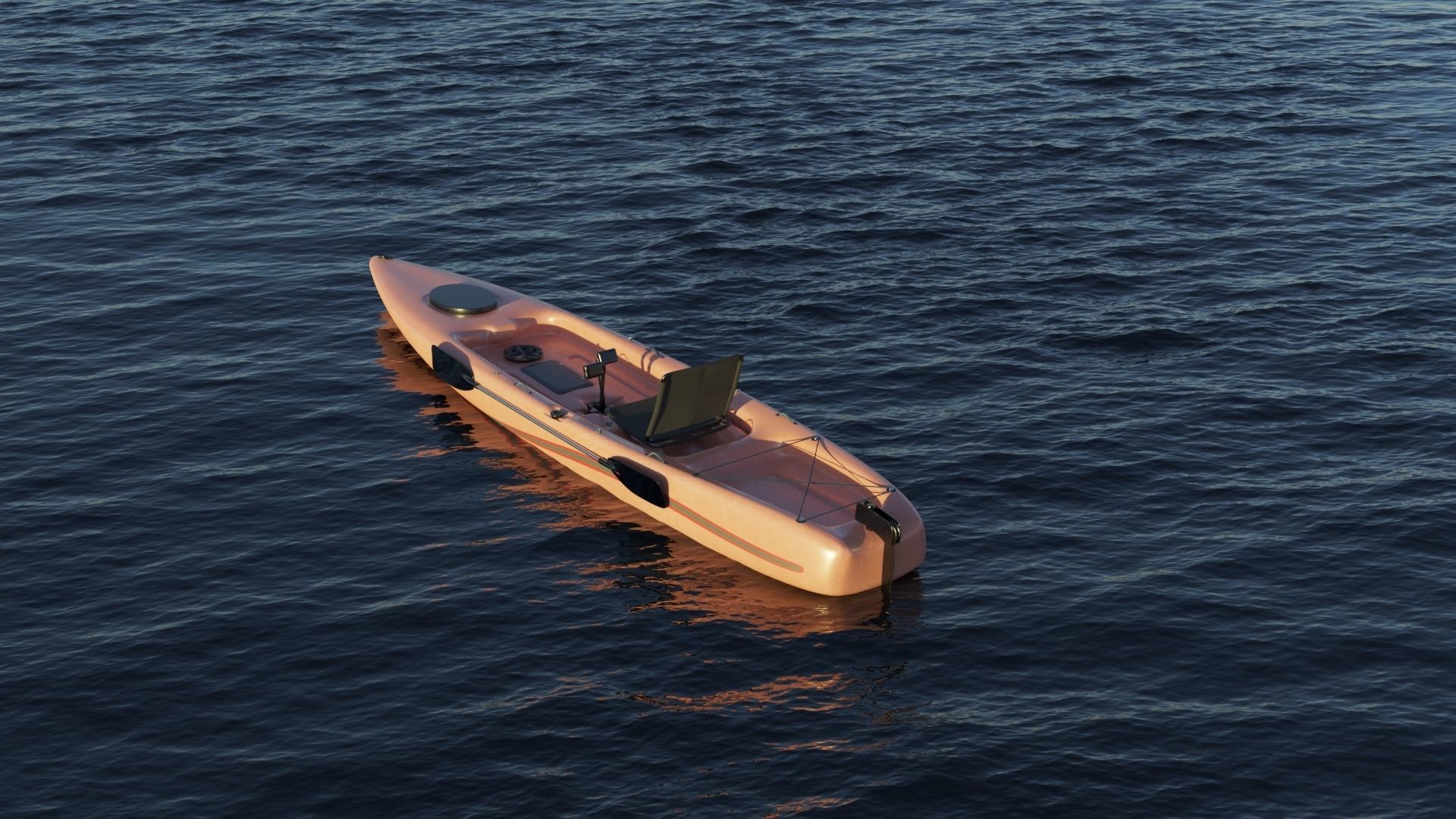 Kayak 3D model Low-poly 3D model_13