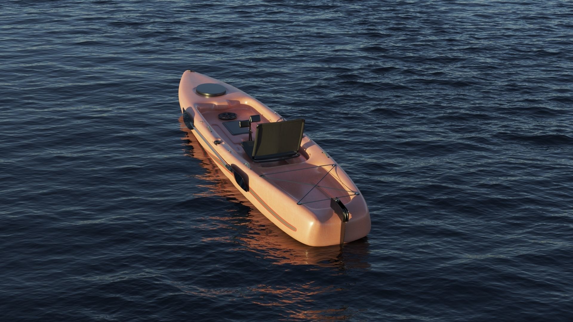 Kayak 3D model Low-poly 3D model_20