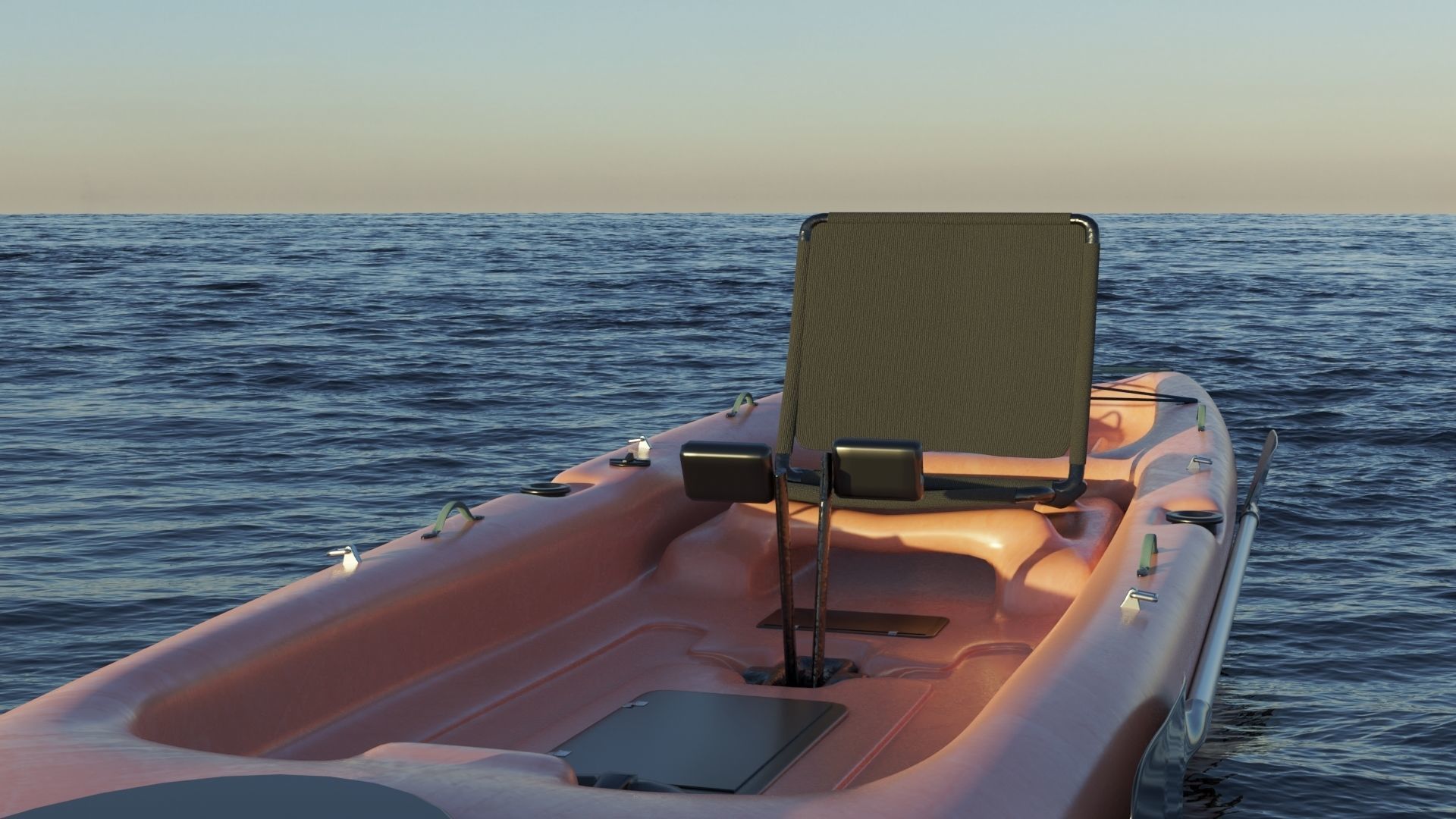 Kayak 3D model Low-poly 3D model_28