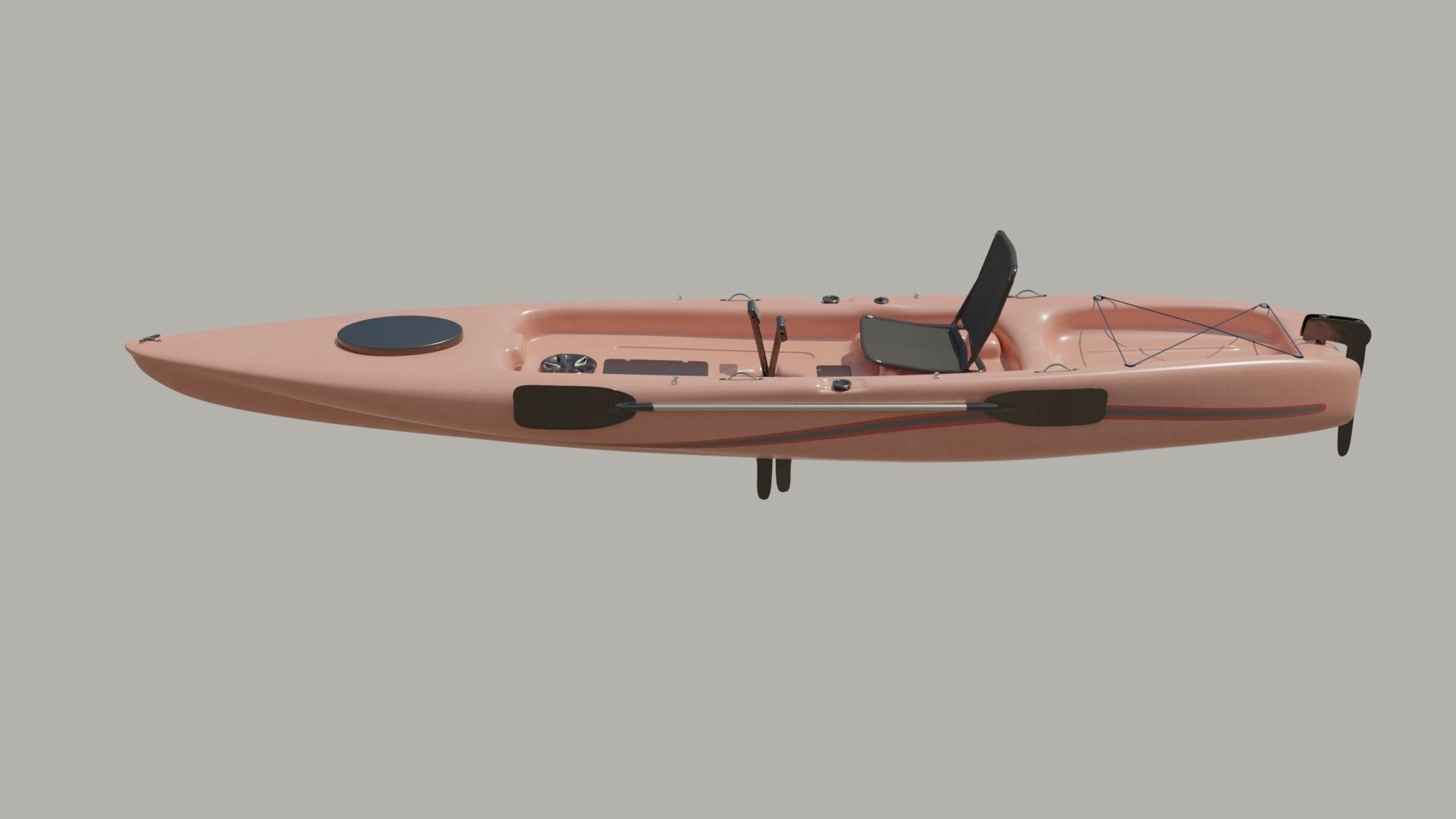 Kayak 3D model Low-poly 3D model_1