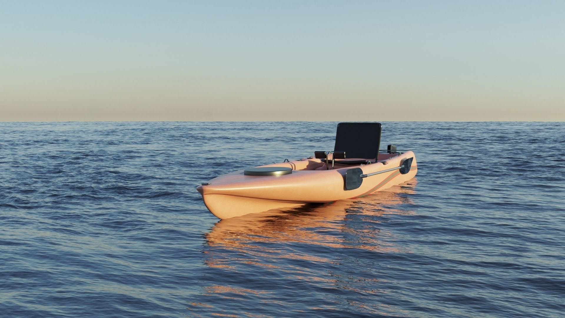 Kayak 3D model Low-poly 3D model_5