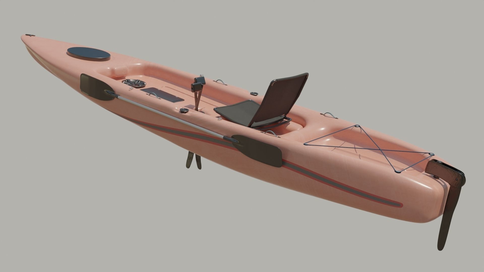 Kayak 3D model Low-poly 3D model_4