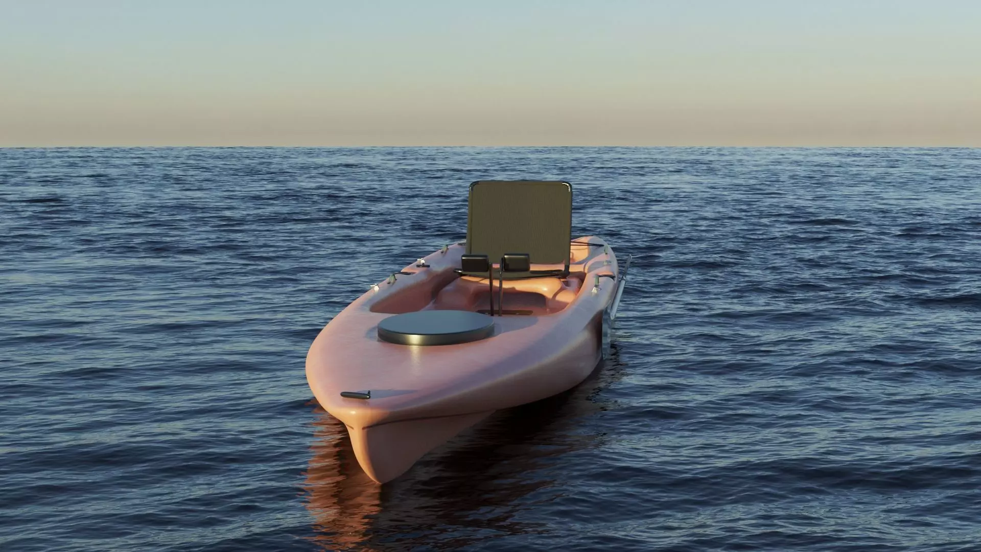 Kayak 3D model Low-poly 3D model_0