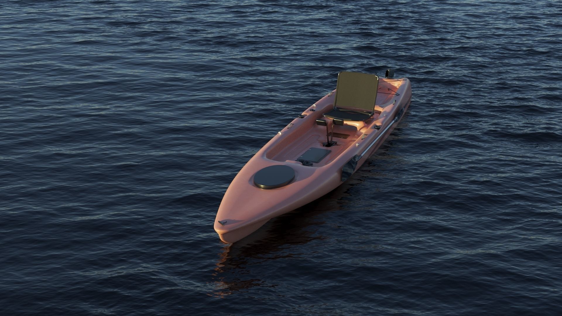 Kayak 3D model Low-poly 3D model_7