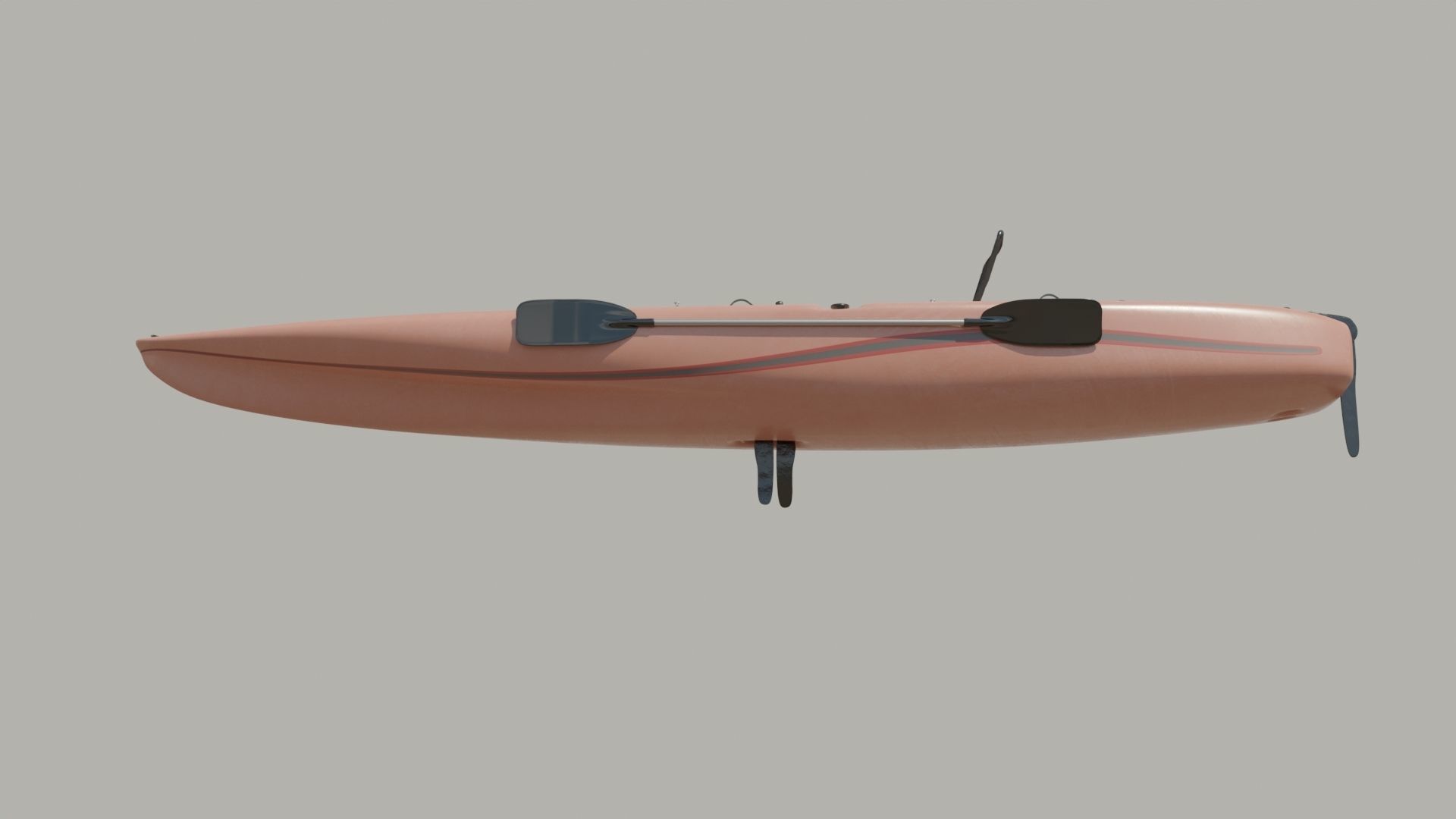 Kayak 3D model Low-poly 3D model_3