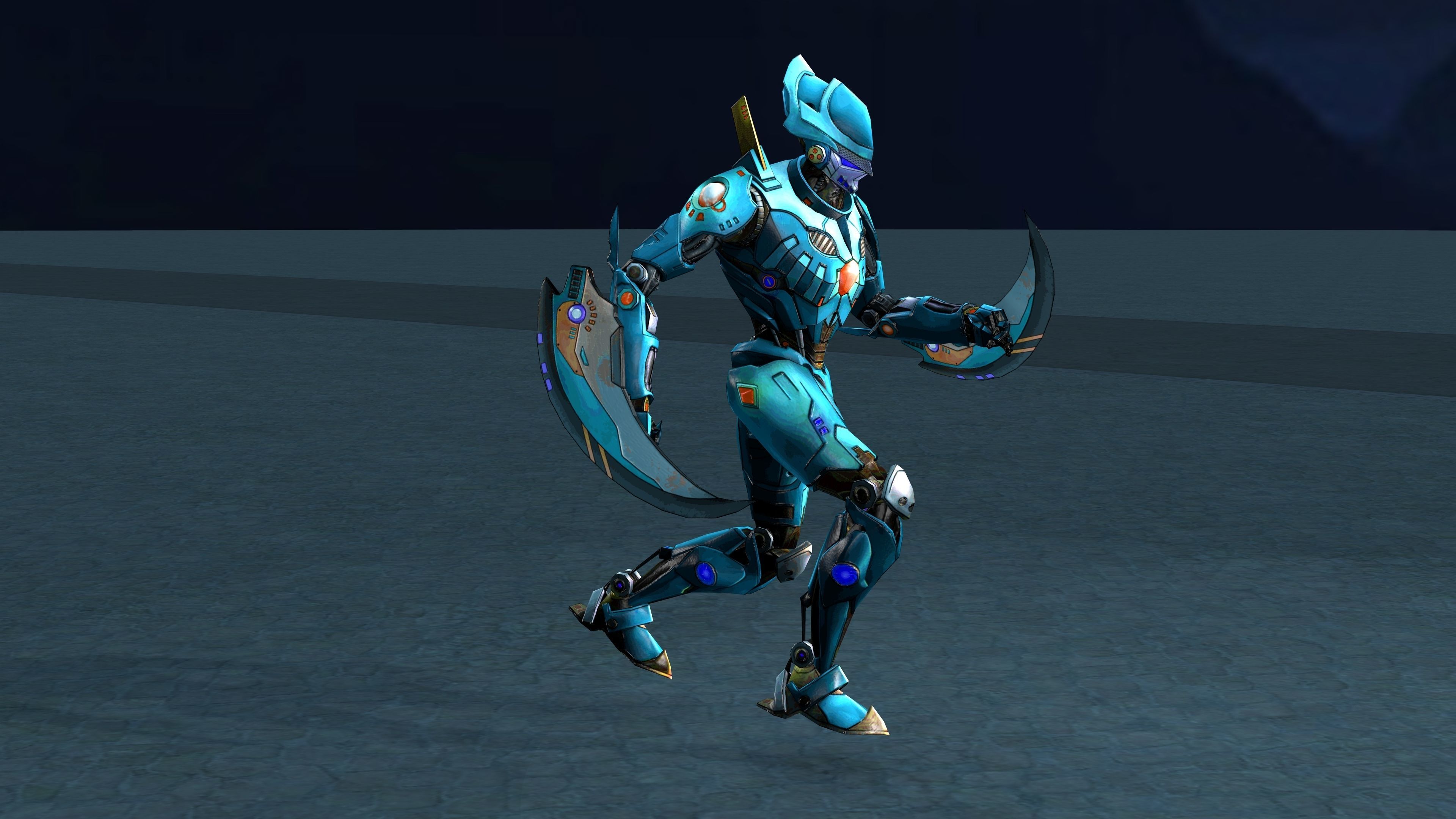 Sword Robot with Animation Low-poly 3D model_6