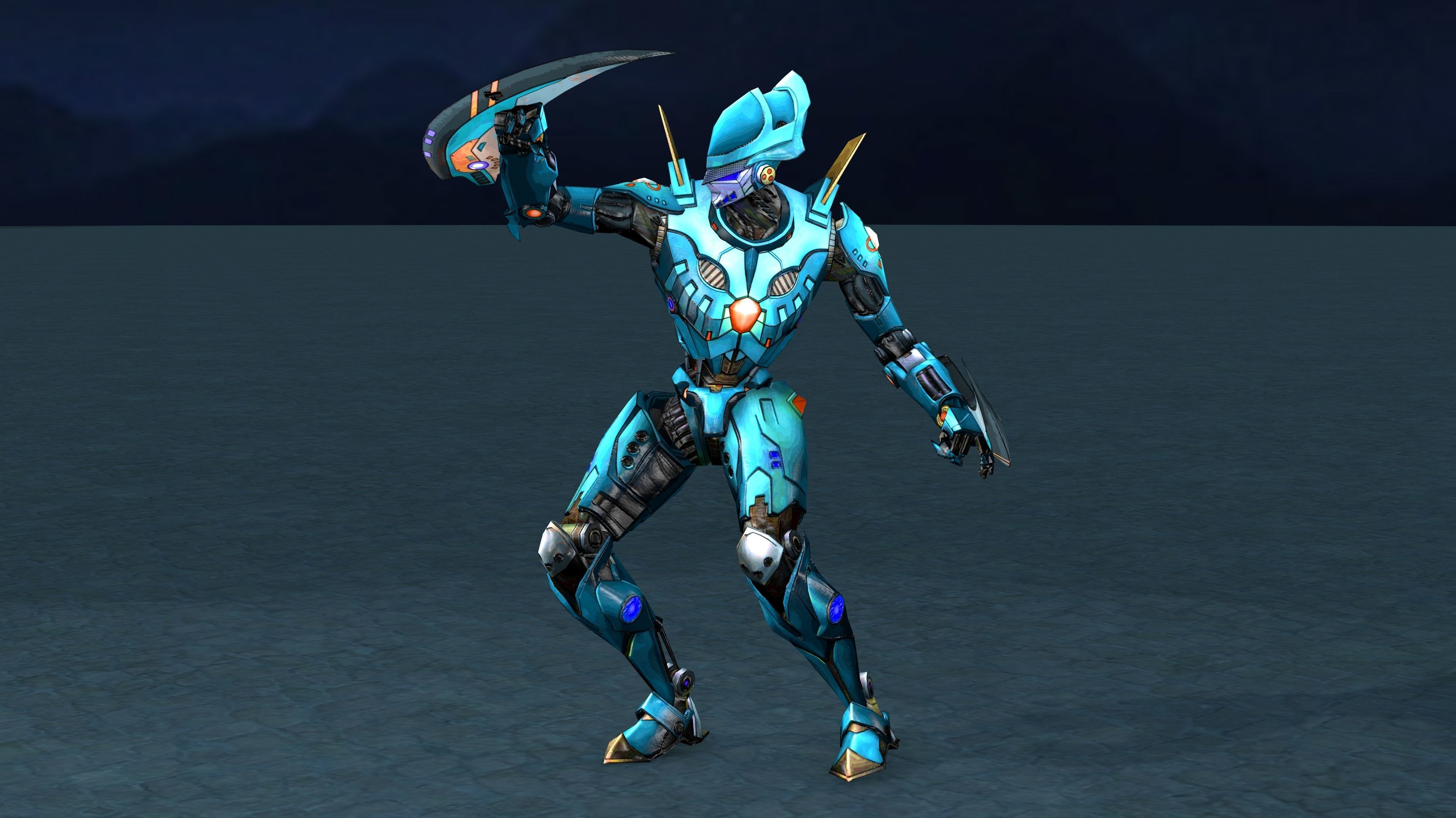 Sword Robot with Animation Low-poly 3D model_13