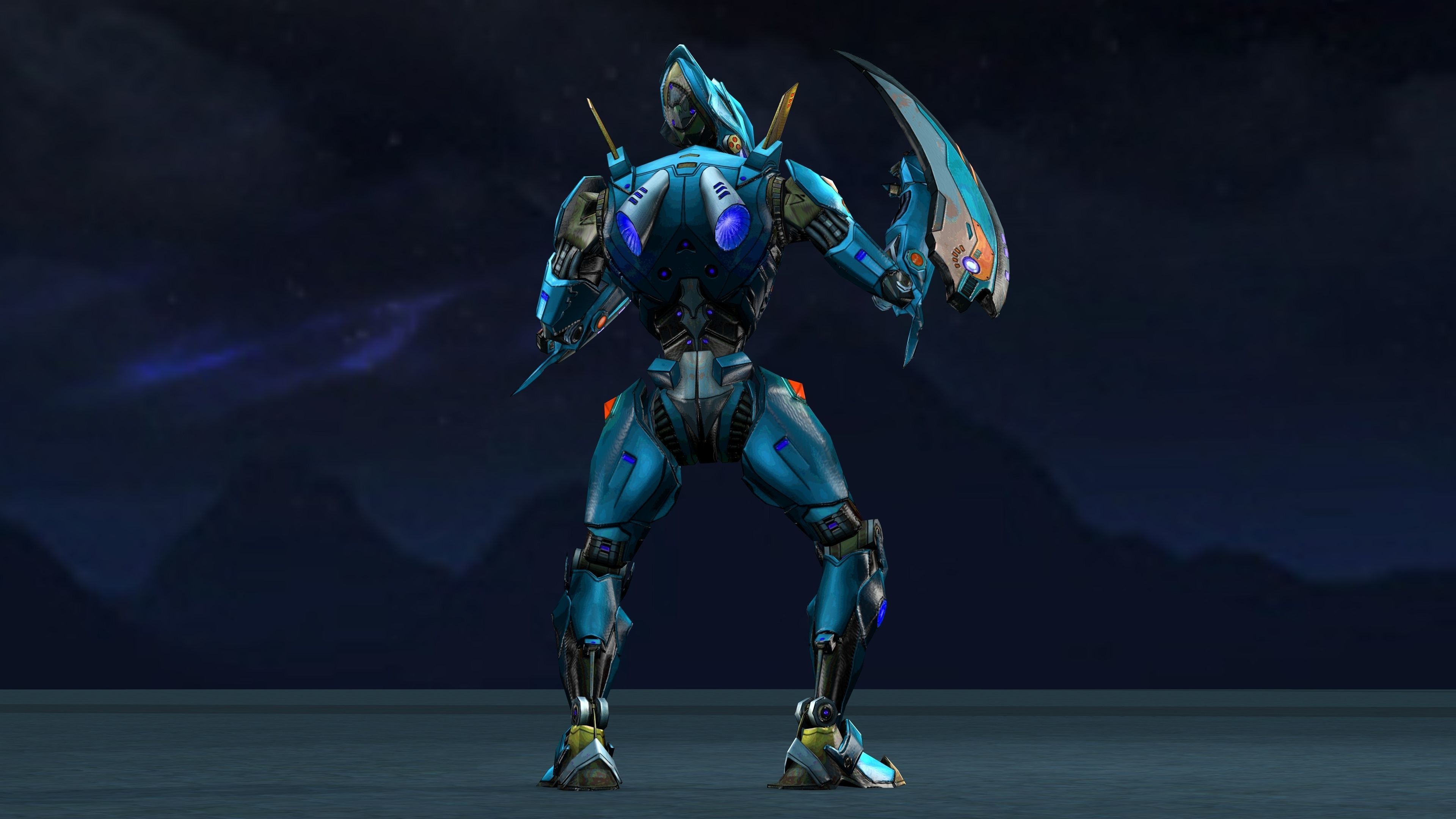 Sword Robot with Animation Low-poly 3D model_10