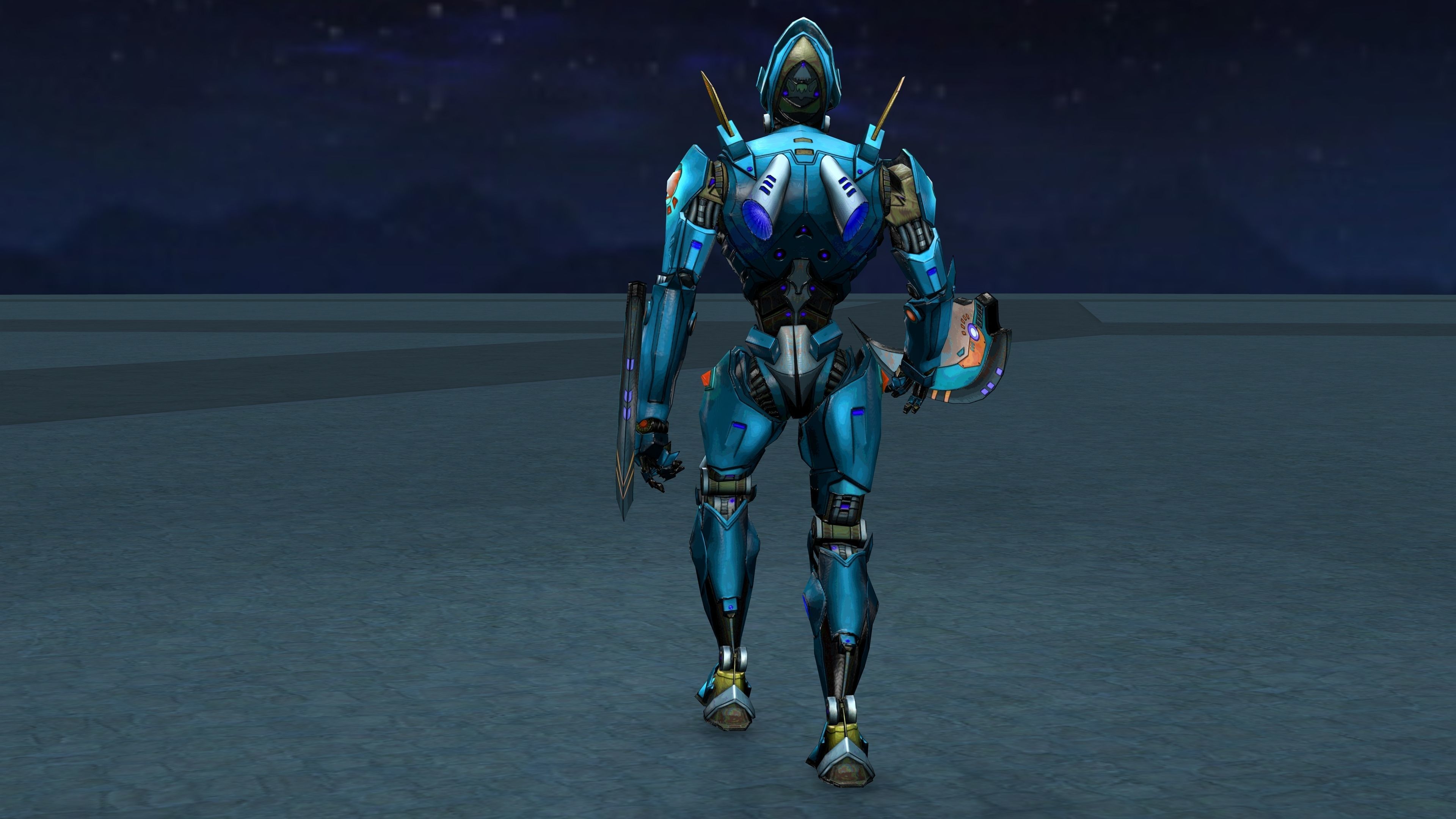 Sword Robot with Animation Low-poly 3D model_11